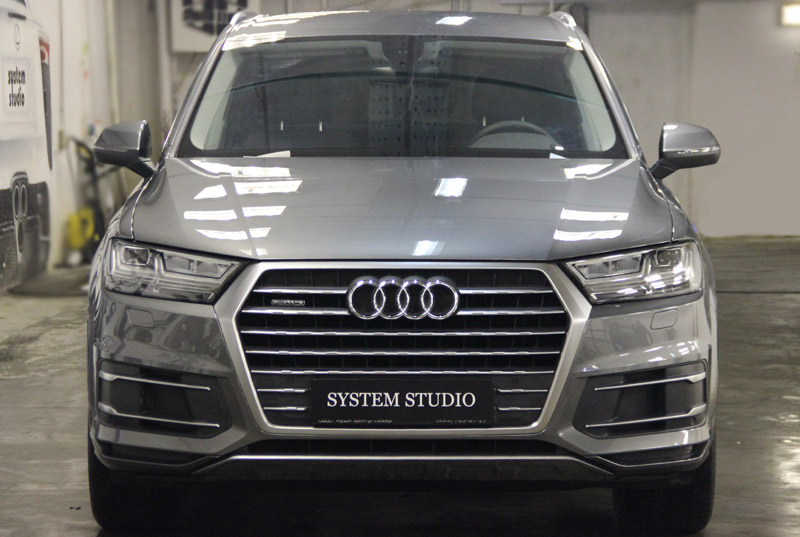 Антигравийная защита Audi q7 полиуретаном Suntek PPF