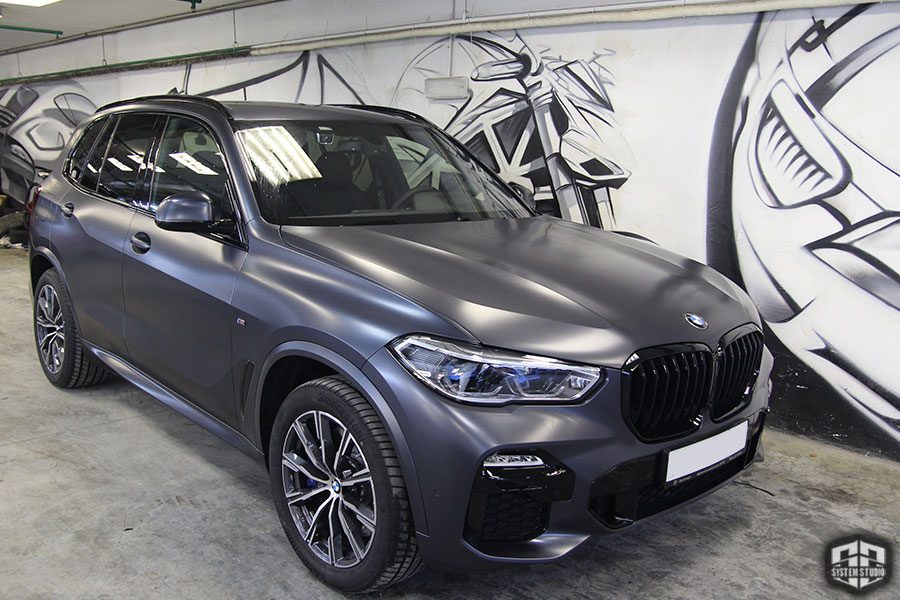 BMW X5 2019 G05 Защита кузова матовым полиуретаном LLumar platinum plus ppf Matt 