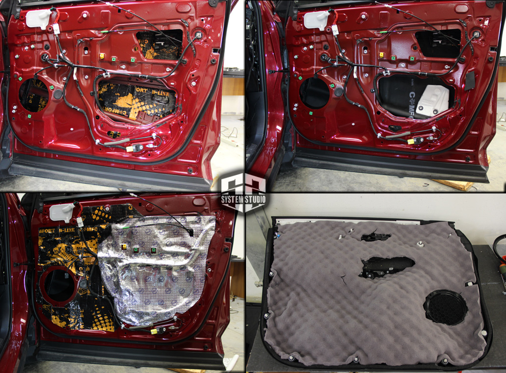 шумоизоляция дверей lexus nx и антискрип