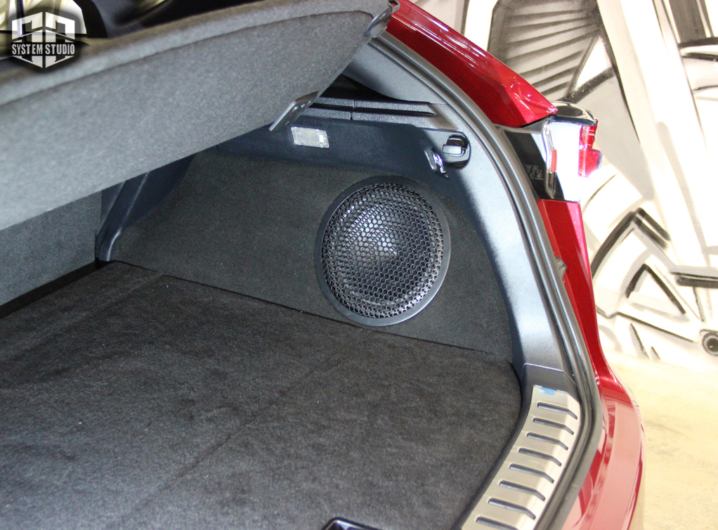 установка сабвуфер стелс в крыло лексус lexus nx