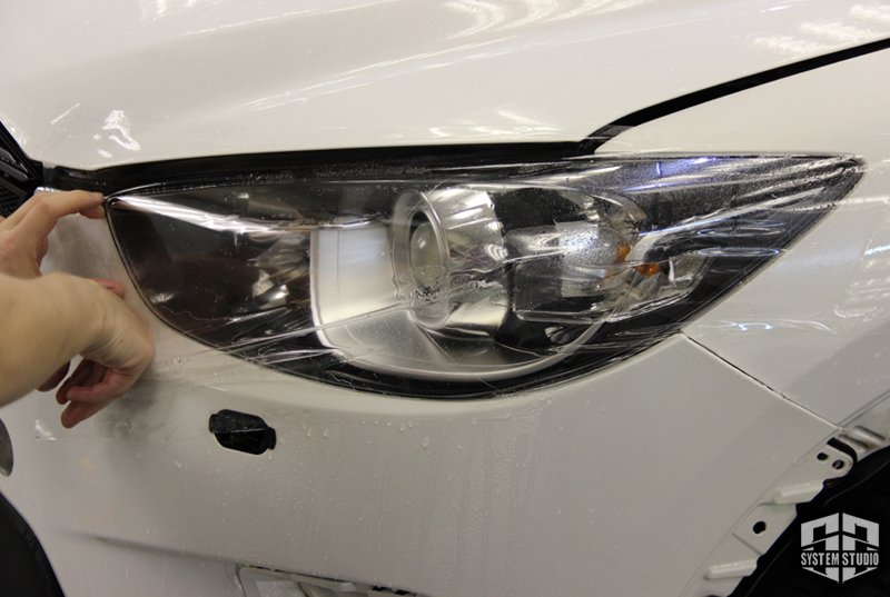 Бронирование и защита фар мазда сх5 полиуретаном