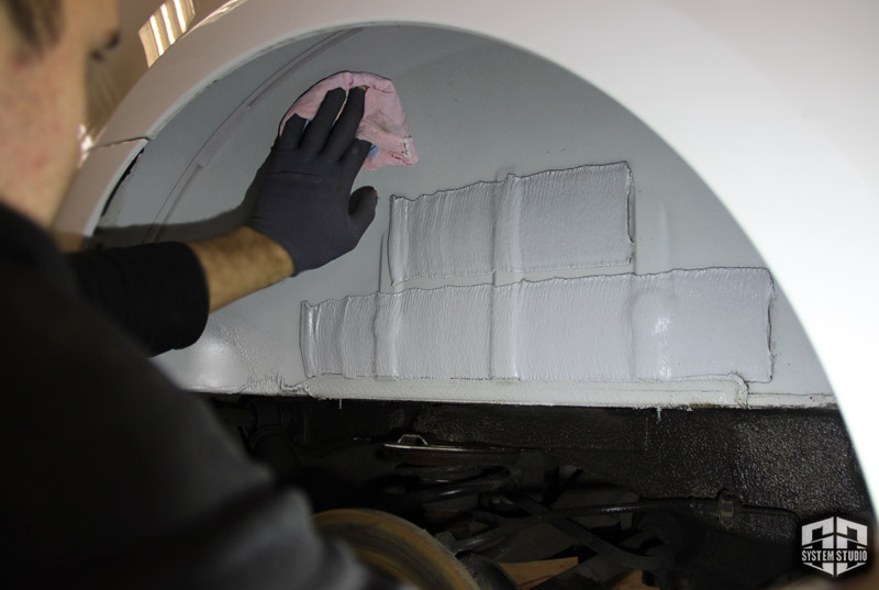 шумоизоляция арок mercedes v classe