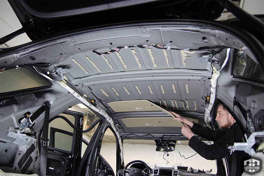 Шумоизоляция крыши Mercedes GLE V167