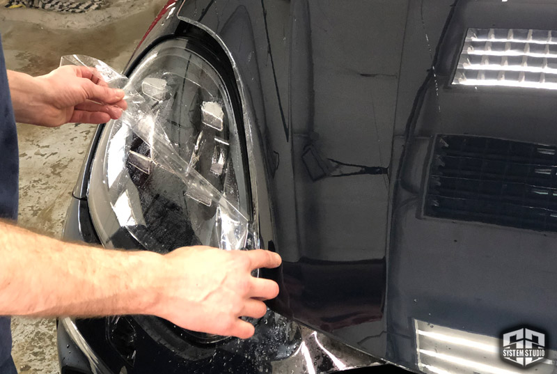 Porsche Cayenne защита полиуретаном капота