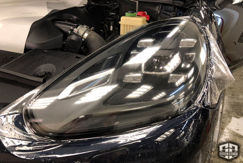 бронироваине пленкой защита полиуретаном Porsche Cayenne