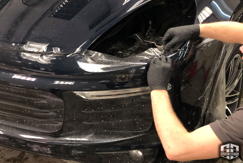 Porsche Cayenne Защита бампера пленкой